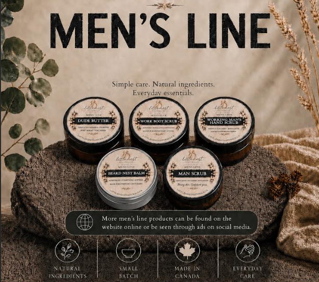 Little Nest Naturals men's line products
