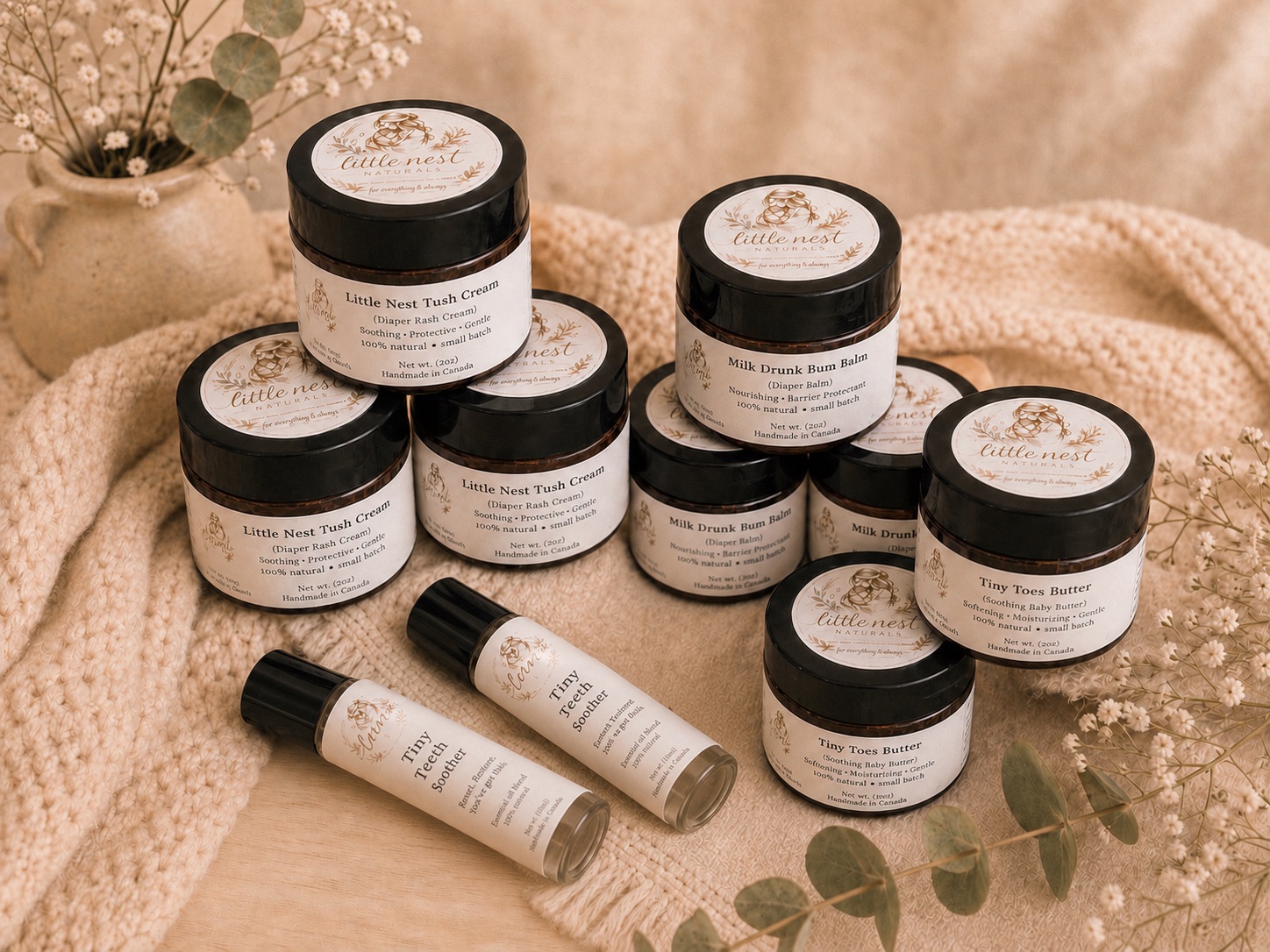 Little Nest Naturals product and scent selection